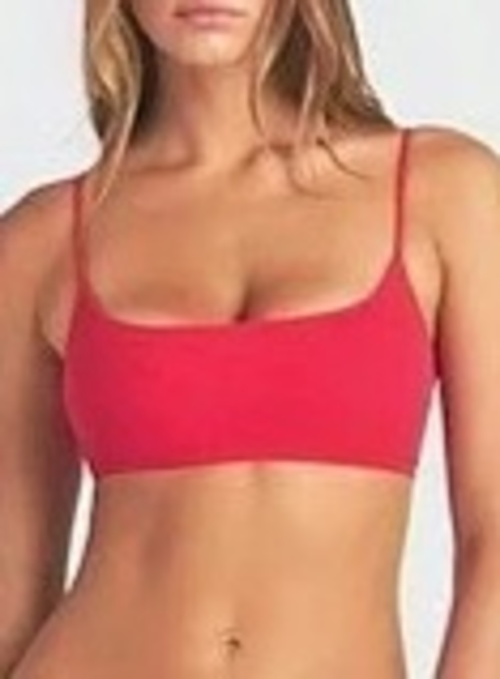 New Skims Everyday Cotton Scoop Bralette Carmine red